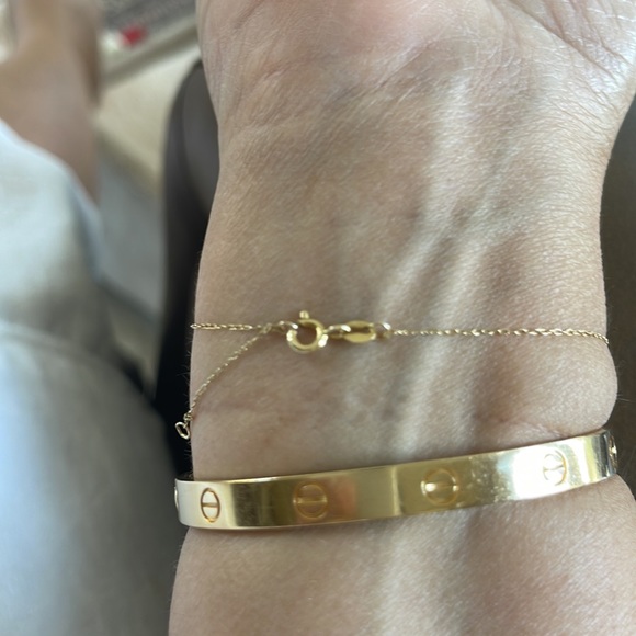 14kt gold evil eye bracelet - Picture 2 of 3